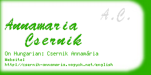 annamaria csernik business card